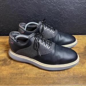 FootJoy Golf Shoes Mens 8M Black Leather Spiked Cleats 57904 Rubber Outsole